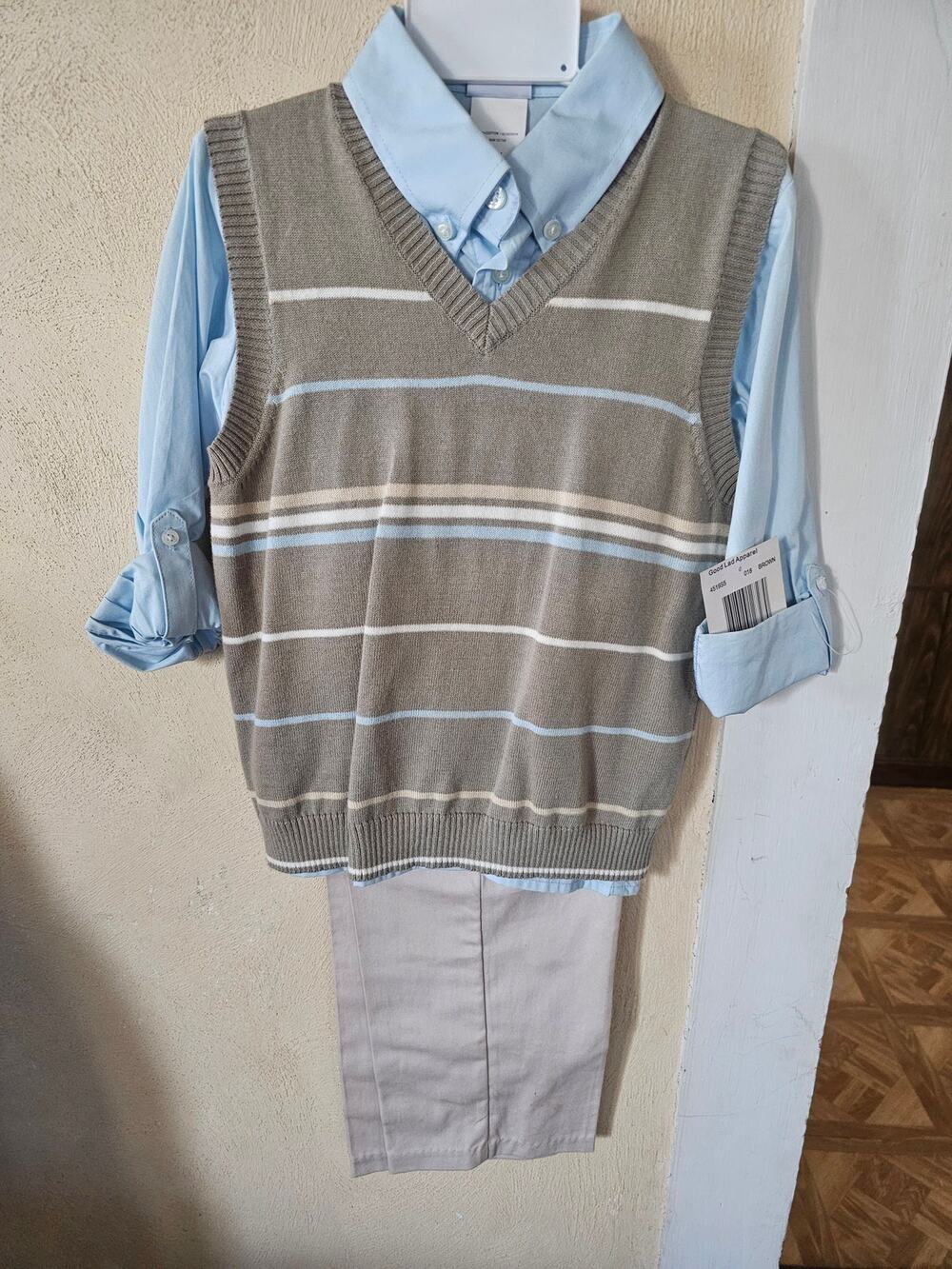 Good Lad 3 piece outfit Vest, dress shirt, khakis